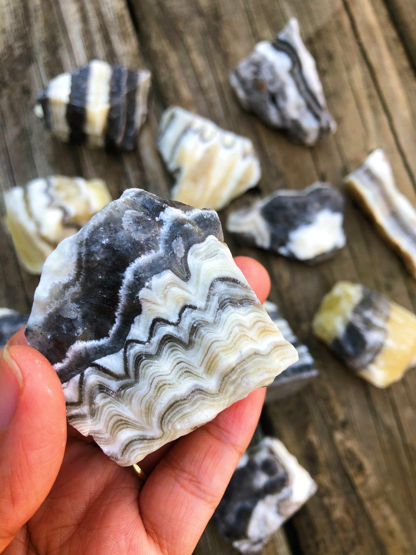 Zebra Calcite Large Rough