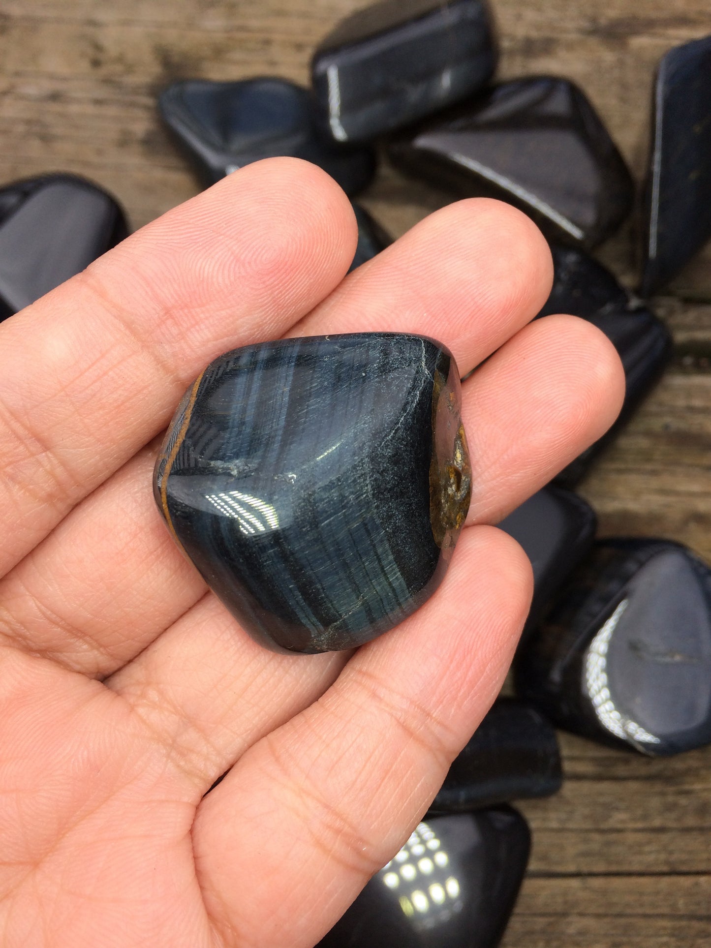 Blue Tigers Eye Tumbled