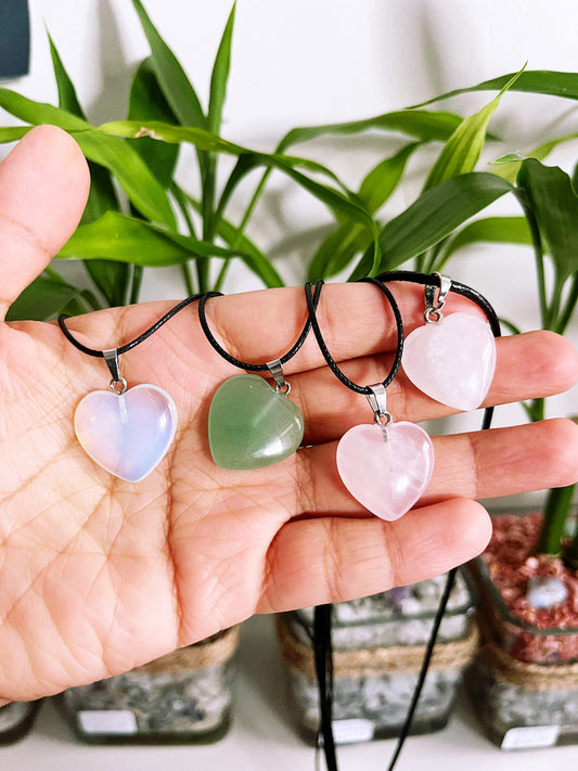 Heart Shaped Crystal Necklaces