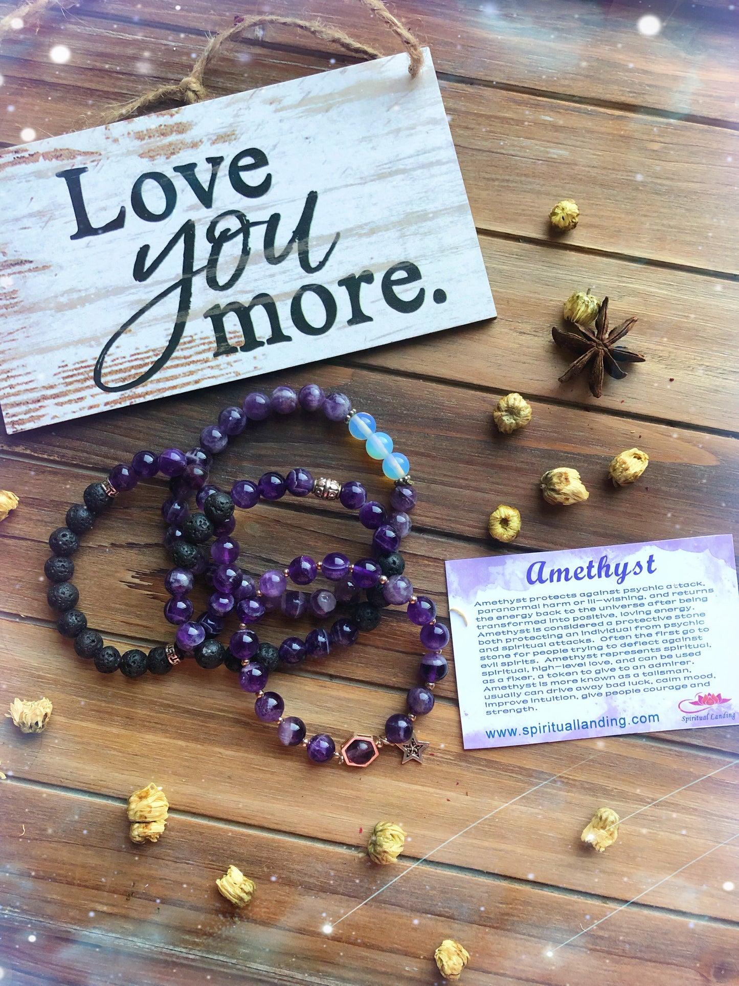 Amethyst Bead Bracelets Handmade