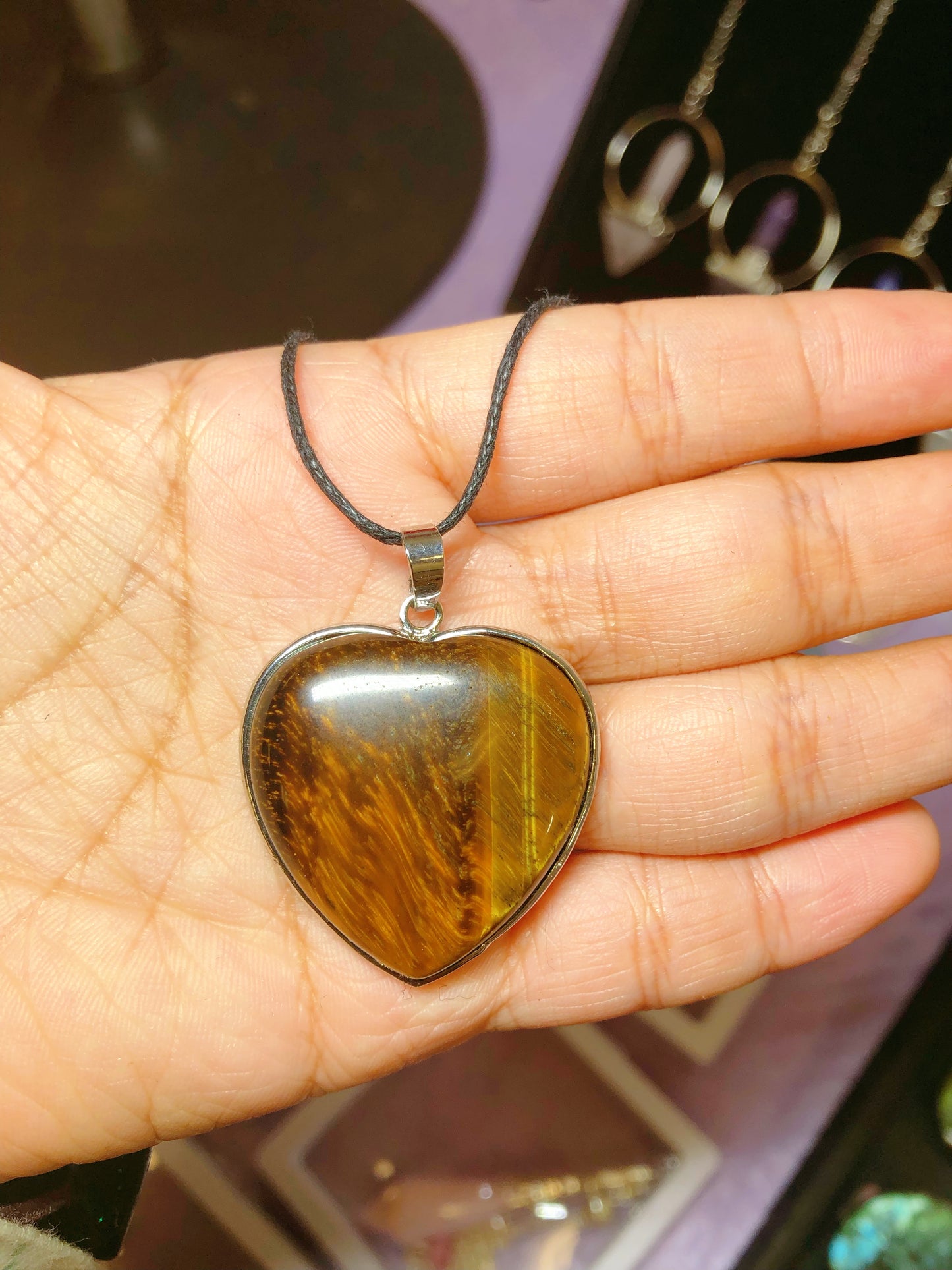 Gemstone heart necklace