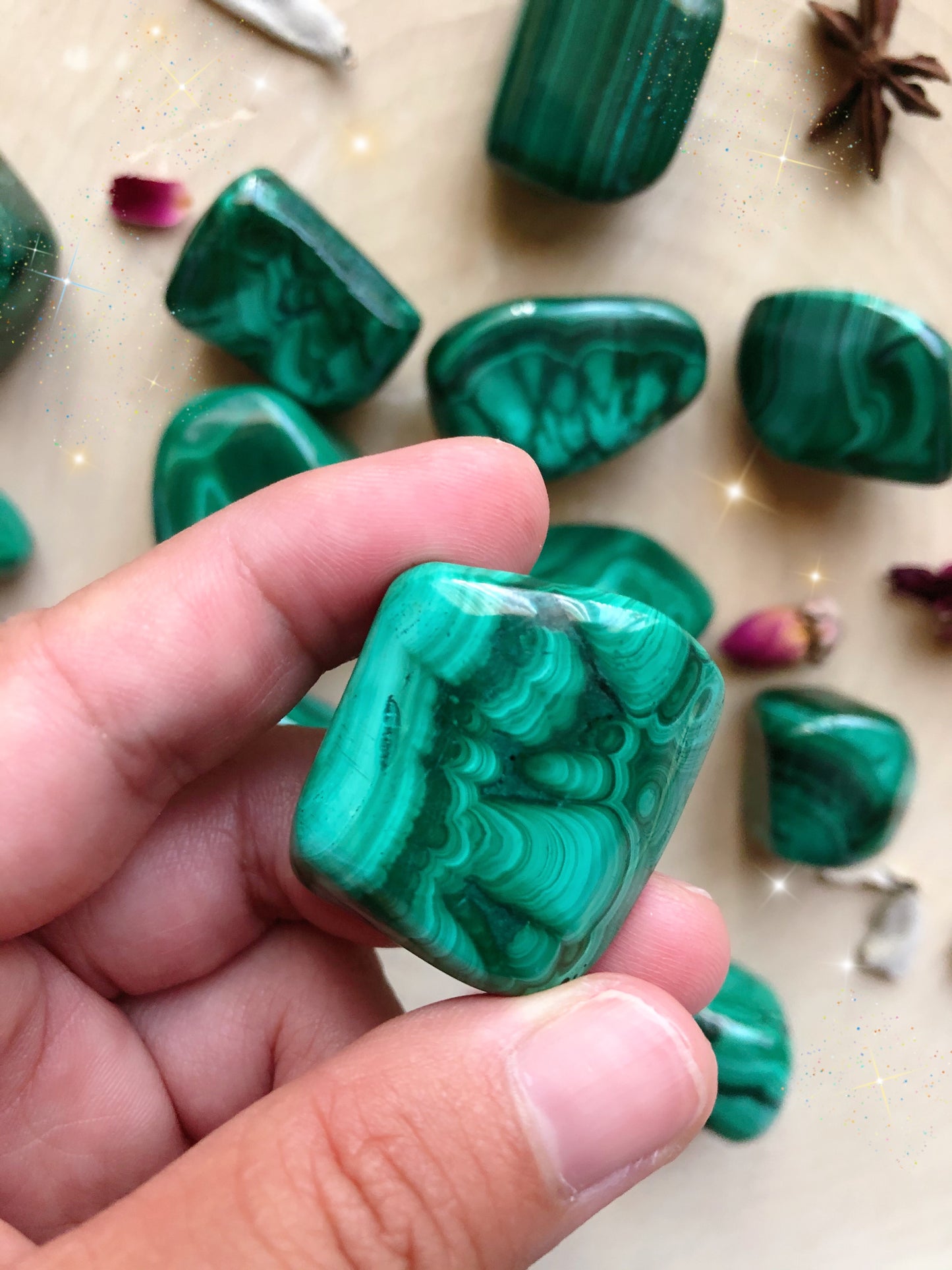 Malachite Tumbled