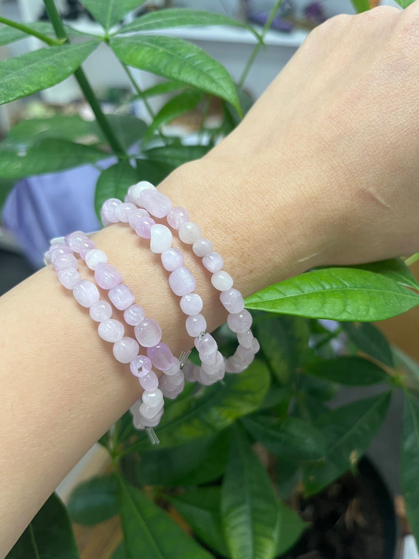 Kunzite Pebble Bracelet