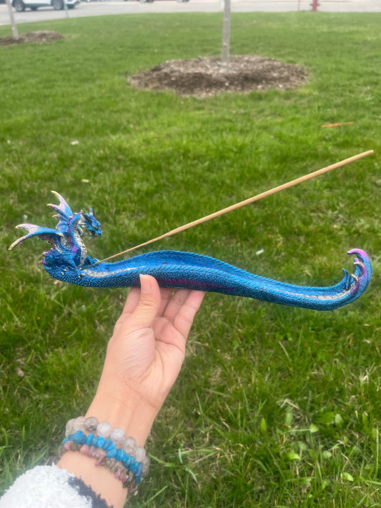 Blue Scale Dragon Incense Burner