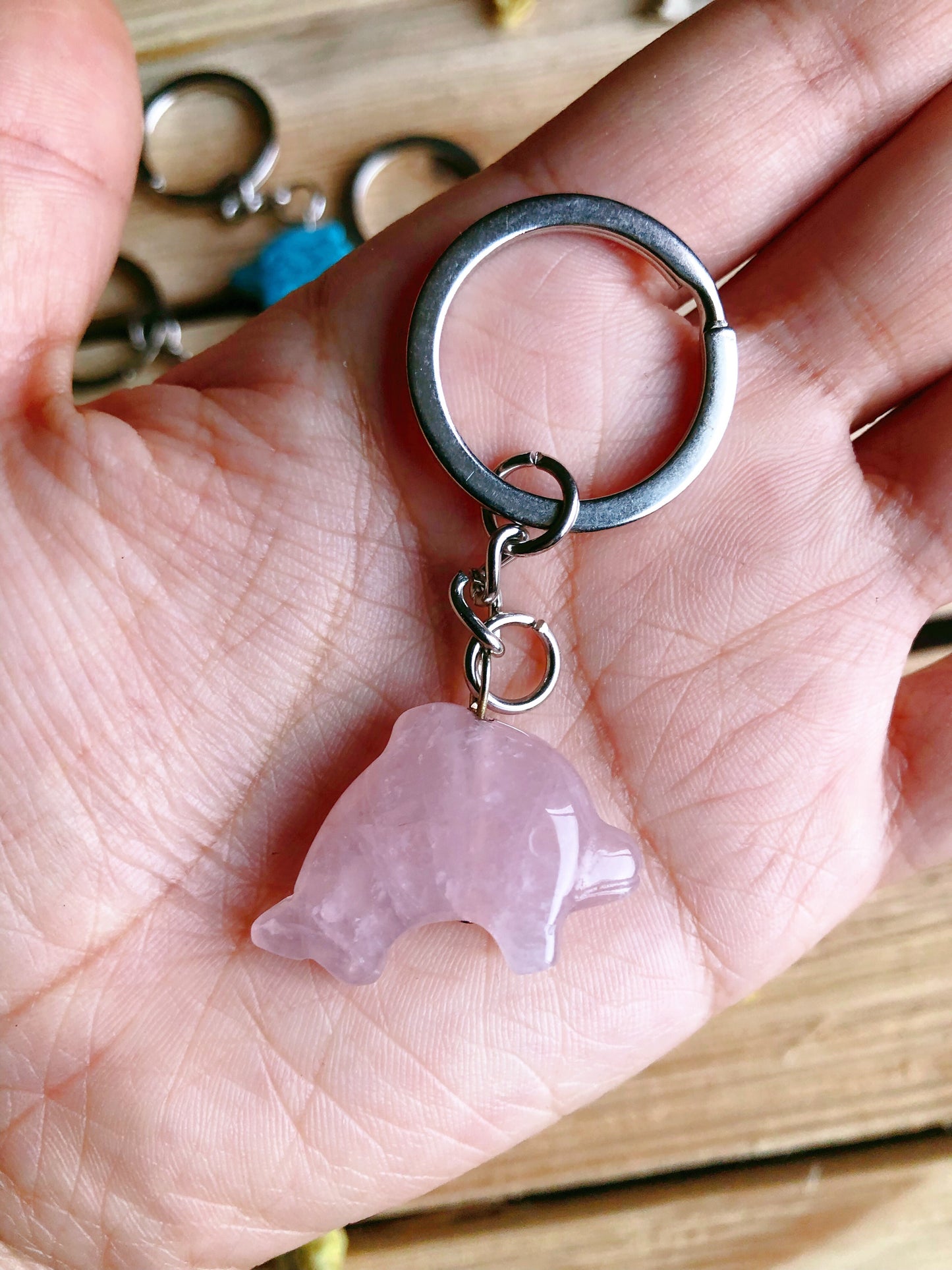 Crystal Dolphin Keychains