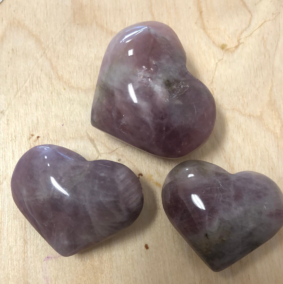 Lavender Rose Quartz Hearts