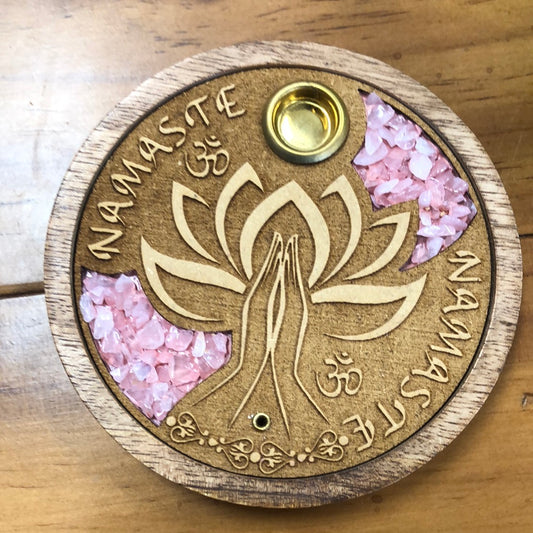 Rose Quartz Namaste Incense Holder