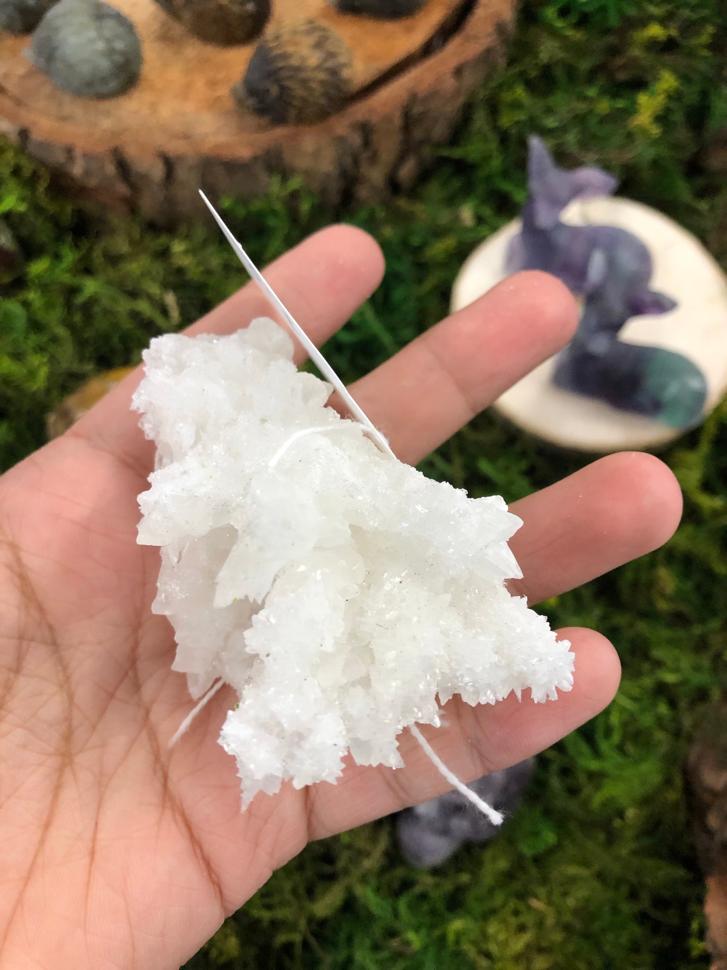 White Aragonite Clusters