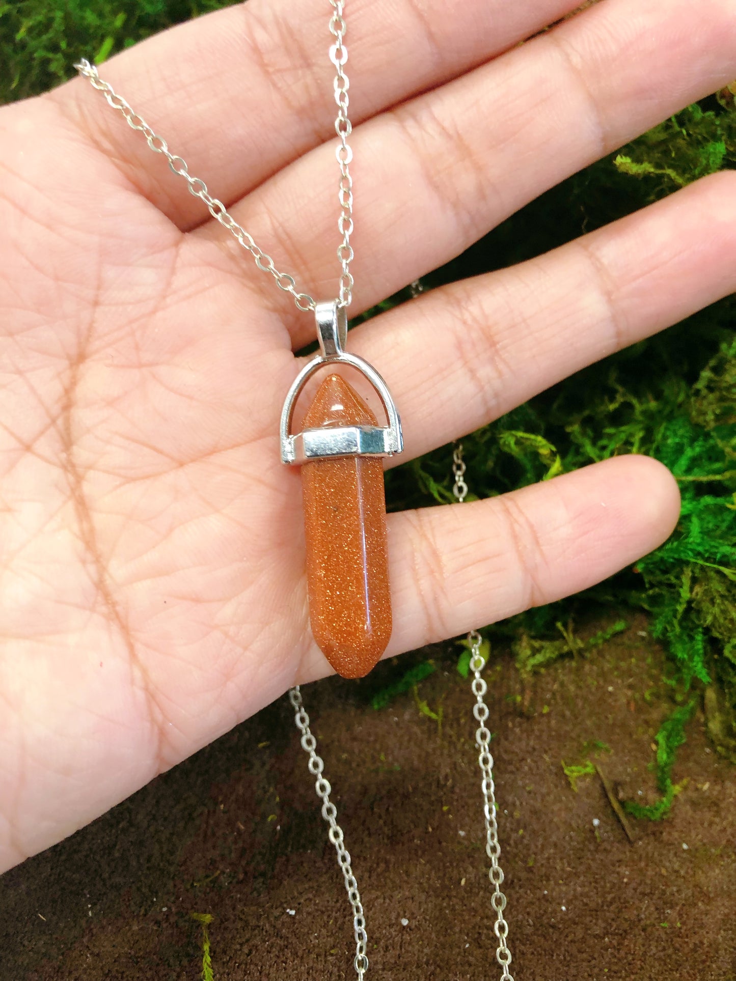 Double Terminated Crystal Point Necklaces