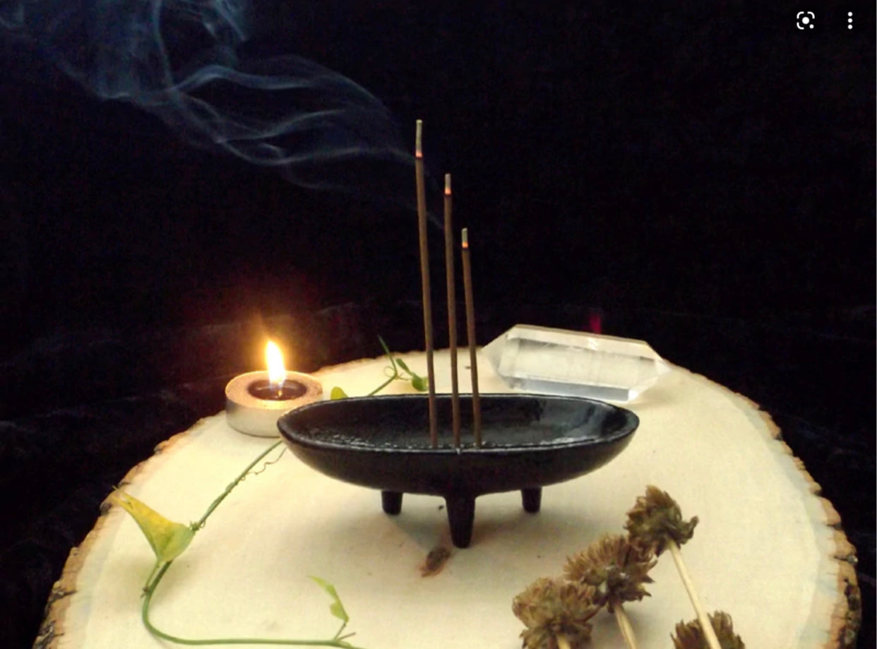 Cast Iron sage & herb burner