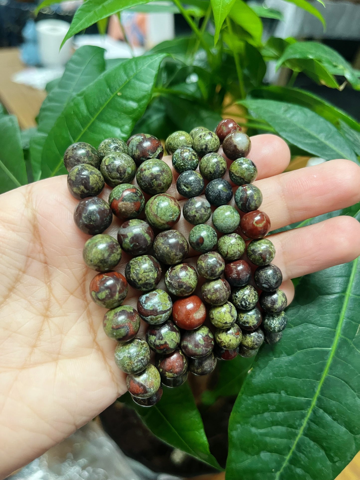 Dragon Blood Jasper Bracelet handmade