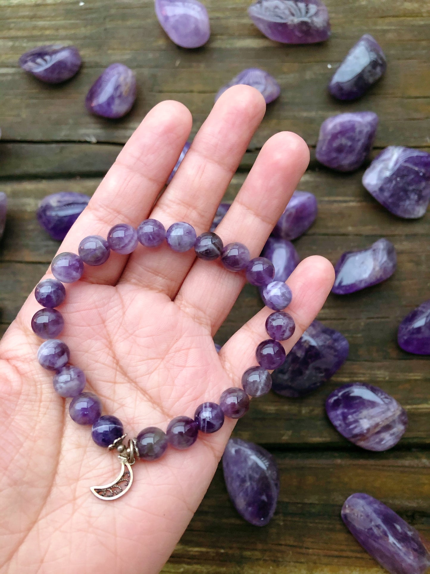 Amethyst Bead Bracelets Handmade